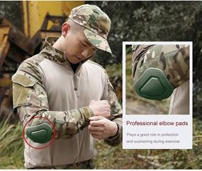 img 3 attached to Ultimate Sports Protection: LANBAOSI Men's Tactical 🏋️ Military Knee and Elbow Pads for Enhanced Performance