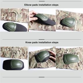 img 1 attached to Ultimate Sports Protection: LANBAOSI Men's Tactical 🏋️ Military Knee and Elbow Pads for Enhanced Performance