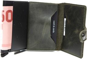 img 1 attached to 📎 Secrid Mini Wallet: Genuine Leather RFID Safe Card Case for Up to 12 Cards