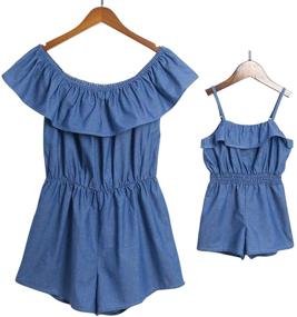 img 4 attached to PopReal Shoulder Ruffles Elastic Jumpsuit