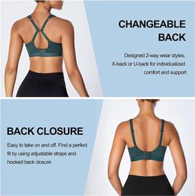 img 3 attached to 💪 IHHCOXK High Impact Sport Bra: Full Support & Wireless Racerback Bra for Women – Ideal for Workout, Yoga & Athletic Activities – Adjustable Straps