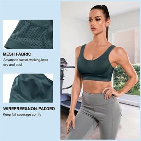 img 2 attached to 💪 IHHCOXK High Impact Sport Bra: Full Support & Wireless Racerback Bra for Women – Ideal for Workout, Yoga & Athletic Activities – Adjustable Straps