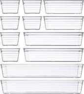 🗂️ clear plastic desk drawer organizers: backerysupply 12 piece set for effortless storage and organization логотип