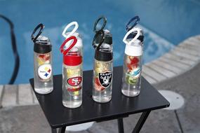 img 2 attached to Duck House NFL Fan Shop 20oz Fruit Infuser Sport 🦆 Water Bottle - Leak-Proof Flip Top Lid, BPA-Free, Easy to Clean!