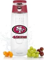 duck house nfl fan shop 20oz fruit infuser sport 🦆 water bottle - leak-proof flip top lid, bpa-free, easy to clean! logo