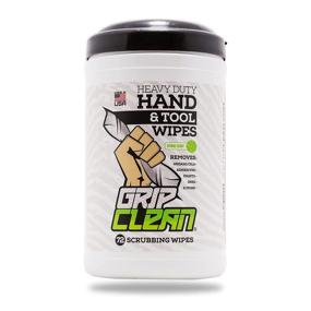 img 4 attached to 🧽 Салфетки Grip Clean Heavy Duty для рук и инструментов - мощное средство для удаления жира, масла, краски и чернил. Бесводный очиститель для автомехаников и грязной работы - аромат цитруса (72 салфетки)