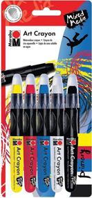 img 4 attached to 🖍️ Primary Set of 5 Soft Pastel Crayons by Marabu: Ideal for Fine Art and Mixed Media