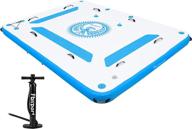 🏖️ fbsport 6x5 ft inflatable floating dock mat with non-slip surface, 6 inch thick pvc construction - ideal for pool, beach, and ocean activities логотип