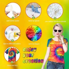 img 1 attached to Tie Dye DIY Kit: Vibrant 20-Color Fabric Dyes with Accessories - Perfect for Kids, Women, Parties, and More!