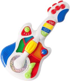 img 4 attached to 🎸 Rockin' Light Up Guitar: Mesmerizing Baby Toys & Gifts by Fat Brain Toys