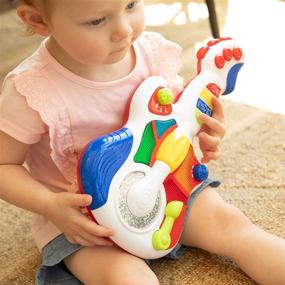 img 3 attached to 🎸 Rockin' Light Up Guitar: Mesmerizing Baby Toys & Gifts by Fat Brain Toys