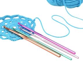 img 1 attached to 🧶 Complete 99-Piece Katech Crochet Hooks Kit: Premium DIY Hand Knitting Tools with Case and Ergonomic Lace Hooks for Fine Working - Knit Gloves, Sweaters, and More!