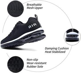 img 3 attached to RomenSi Athletic Running Lightweight Sneakers