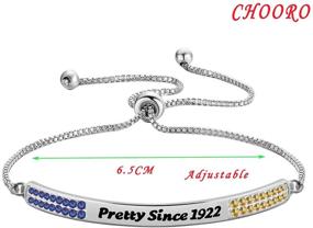 img 3 attached to 💎 CHOORO Pretty Since 1922 Zircon Bracelet: Ideal Greek Sorority Gift for Your Soror Sister