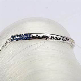 img 1 attached to 💎 CHOORO Pretty Since 1922 Zircon Bracelet: Ideal Greek Sorority Gift for Your Soror Sister