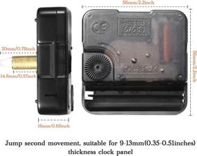 img 3 attached to ⏰ Clock Movement Mechanism with High Torque Long Shaft, Replacement Hands and Repair Parts Kit - Includes 5 Different Pairs of Hands (20 mm/ 0.8 Inches)