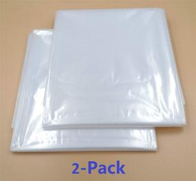 img 3 attached to 🏠 ComfortHome 2 Pack Plastic Drop Cloth: Painting and Surface Protection, 9ft x 12ft, 2 Mil Thick