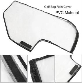 img 1 attached to Waterproof PVC Golf Bag Rain Cover with Hood for Golf Push Carts - Enhanced Rain Protection for your Golf Bag