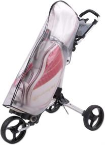 img 4 attached to Waterproof PVC Golf Bag Rain Cover with Hood for Golf Push Carts - Enhanced Rain Protection for your Golf Bag