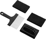 4-piece griddle cleaning kit by romanticist - reusable griddle cleaning pad with handle - multipurpose griddle scraper & sourcing cleaning pads kit - christmas gift for grill enthusiasts logo