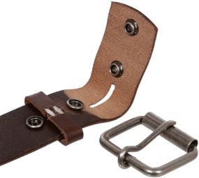 img 2 attached to Tanned Grain Genuine Vintage Leather Men's Accessories for Belts