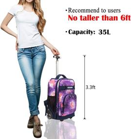 img 3 attached to 🎒 Stylish and Convenient WEISHENGDA Wheeled Rolling Backpack for College Students