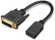 🔌 0,5 фута короткий hdmi-dvi-удлинительный кабель - адаптер cablecreation bi-directional, 4k hdmi женский к dvi-i(24+1) мужской, 1080p dvi-d в hdmi-конвертер для пк, телевизора, ps5, blu-ray, xbox, switch логотип