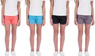 🏃 high-performance activewear shorts for girls – hind kids 4-pack for athletics and running logo