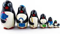 matryoshka babushka beautiful penguins handicraft logo