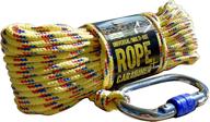 🌵 65ft cactusbloom rope with locking carabiner clip: versatile braided cord for outdoor adventure, survival, climbing, boat docking, magnet fishing, and more! logo