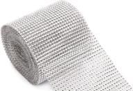 💎 sparkling silver diamond rhinestone ribbon wrap - 10 yard bulk pack for weddings, parties & decorations logo