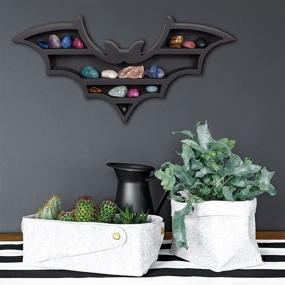 img 2 attached to 🦇 Rustix Black Vampire Bat Shelf: Spooky Horror Gothic Crystal Holder for Witchy Room Decor