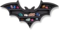 🦇 rustix black vampire bat shelf: spooky horror gothic crystal holder for witchy room decor logo