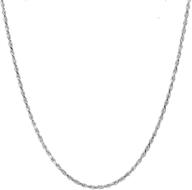 exquisite platinum 950 solid diamond cut rope chain necklace -1.5mm thick by pori jewelers logo