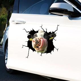 img 3 attached to 🐄 Funny Car Decals Cow Stickers 3D Window Clings - Halloween Animal Simulation PVC Car Decal for Waterproof & Durable Halloween Decorations (Cow Design)