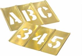 img 1 attached to 🔢 Brass 2-Inch 45-Piece Letter & Number Sets – Stencil Set for Better SEO