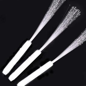 img 2 attached to Glow Fever Fiber Optic Light Up Stick - LED Magic Wand 🌟 for Birthday Wedding Bachelorette Bridal Shower Gatsby Glow Party Supplies, Pack of 12 (White)