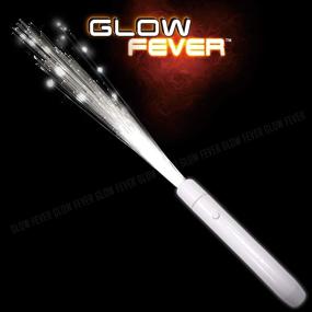 img 4 attached to Glow Fever Fiber Optic Light Up Stick - LED Magic Wand 🌟 for Birthday Wedding Bachelorette Bridal Shower Gatsby Glow Party Supplies, Pack of 12 (White)