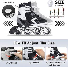 img 1 attached to Nattork Adjustable Outdoor Rollerblades Beginners