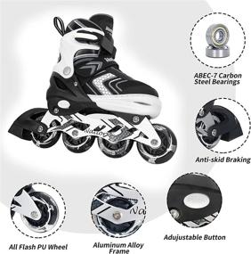 img 3 attached to Nattork Adjustable Outdoor Rollerblades Beginners