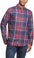 👕 durable and stylish: weatherproof vintage flannel shirt for men (size: large) logo