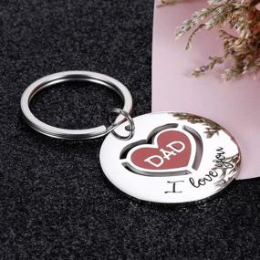 img 2 attached to 🔑 Personalized Father's Keychain: Ideal Birthday & Anniversary Gift for Daughter