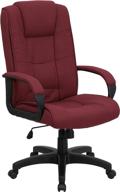 🪑 premium burgundy high back executive office chair - swivel & arms included by flash furniture логотип