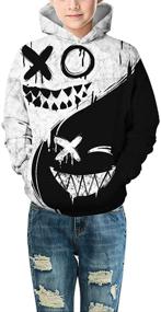 img 1 attached to FLYCHEN Fashion Printed Sweatshirt Pullover Boys' Clothing for Fashion Hoodies & Sweatshirts