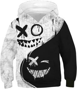 img 4 attached to FLYCHEN Fashion Printed Sweatshirt Pullover Boys' Clothing for Fashion Hoodies & Sweatshirts