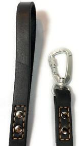 img 2 attached to Premium Leather Dog Leash with Secure Locking Carabiner - Durable and Comfortable Leash for Medium and Large Dog Training and Walking - 6 Feet Long x ¾ Inch Wide Genuine Leather