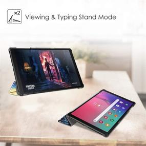 img 1 attached to Чехол Fintie SlimShell для Samsung Galaxy Tab A 10.1 2019 - Стильный ультратонкий чехол-стенд (Звездная ночь)