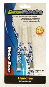 img 4 attached to 🐻 Gumchucks-170617: Faster & Easier Flossing with Reusable Designer Handles - Molar Bear Blue