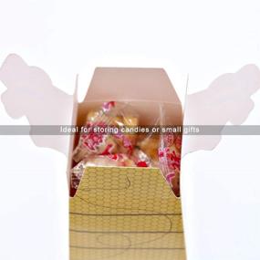 img 2 attached to 🎁 SumDirect 50Pcs Paper Beehive Gift Box: Yellow Baby Shower Candy Boxes with Ribbons for Perfect Birthday Decorations