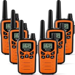 img 4 attached to Rivins Walkie Talkies For Adults Long Range Handheld Two Way Radio 6 Pack 22 Channel FRS Walkie Talkie With VOX Scan